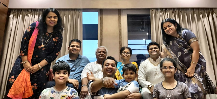 Extended family gathering